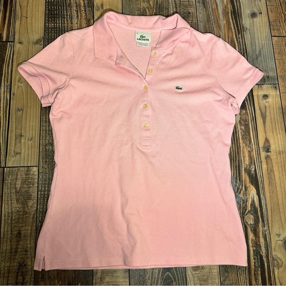 Pink Lacoste Polo Size 42